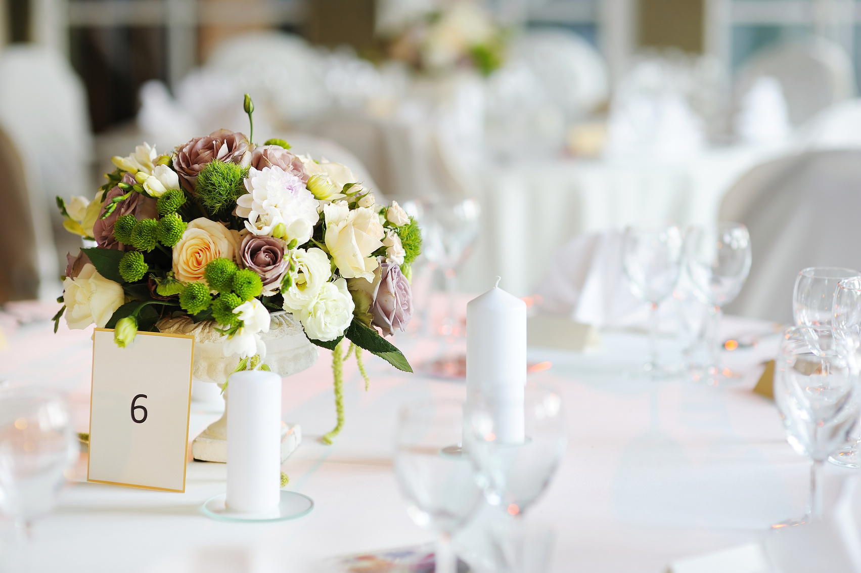 Table set for an event party